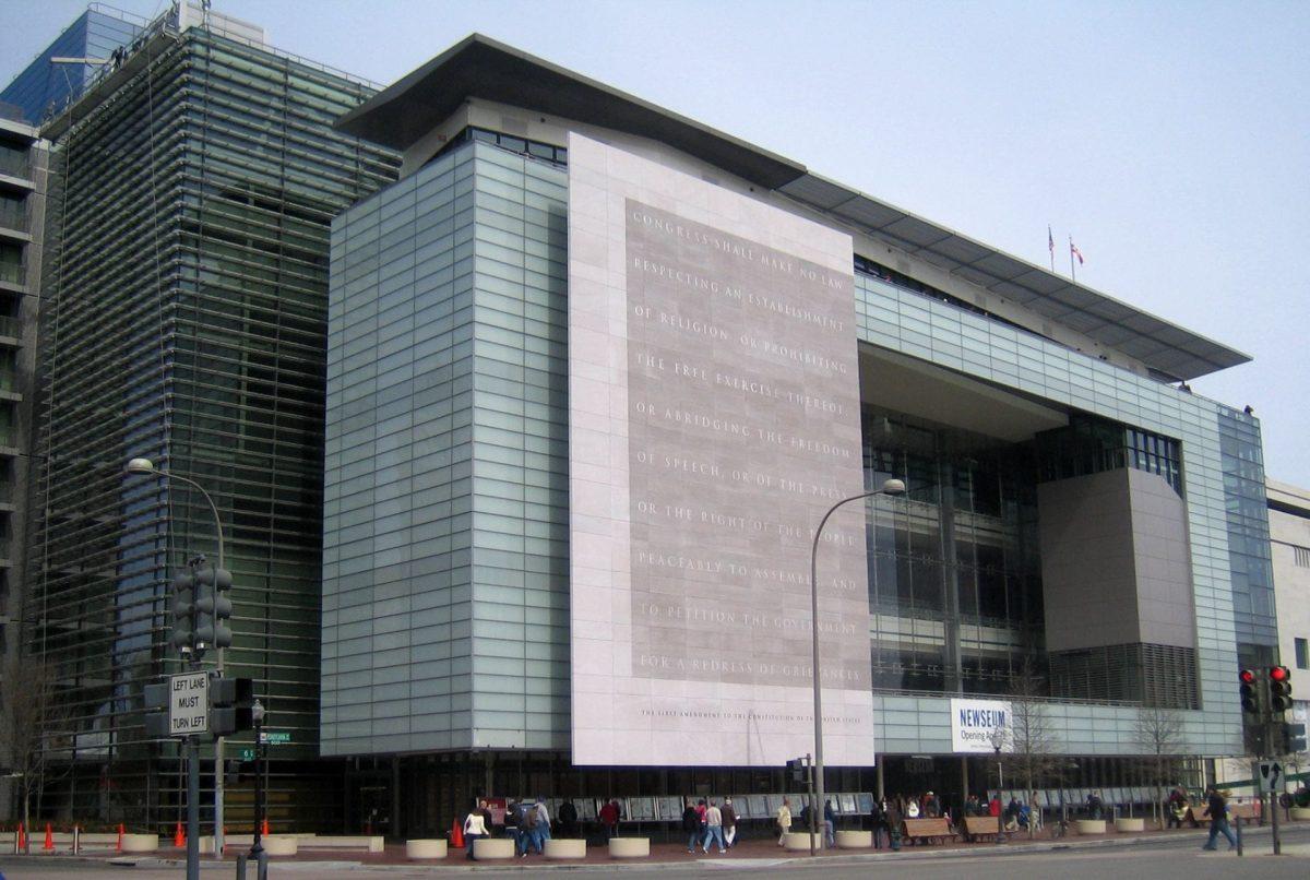 Photo taken by David Monack and used with permission from https://commons.wikimedia.org/wiki/File:Newseum.jpg