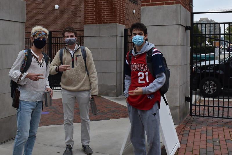 Charlie Baisley, senior, Patrick Donnelly, senior, and Sammy Dorris, junior (Photo from Gonzaga Flickr)