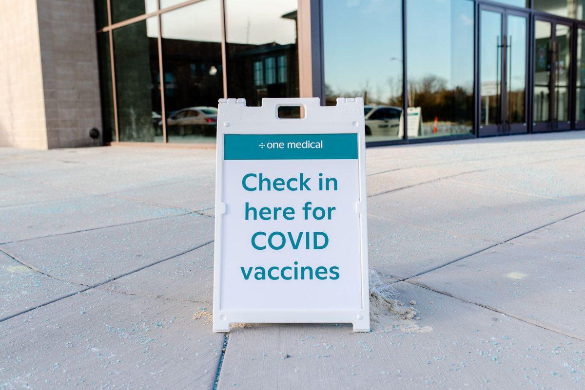 Gonzaga teachers who were able to get their covid vaccines through the D.C. Department of Health were welcomed with these signs at check-in. (Photo by Mrs. Teresa Jackson)