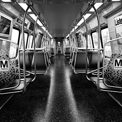 Many metro trains in DC remain empty. (Photo by Leon Oblaender)