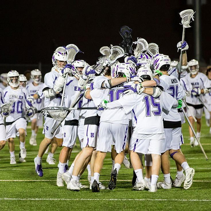 Gonzaga athletics tries to continue the brotherhood even during the pandemic. This photo from a padt lacrosse game shows how close teams typically are in non-pandemic years. (Photo from Gonzaga website)