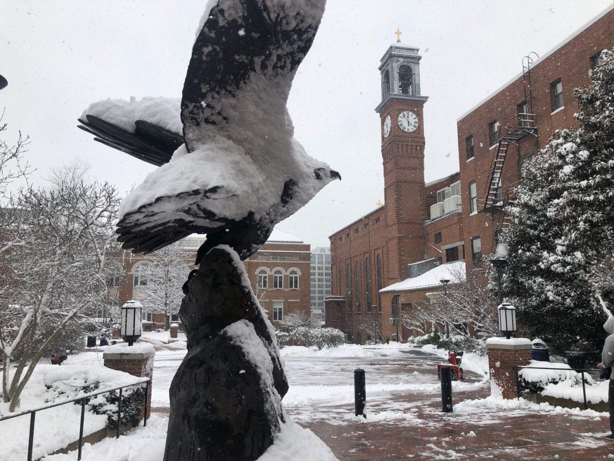 Eye Street covered in snow. Picture courtesy of Mr. Conrad Singh.