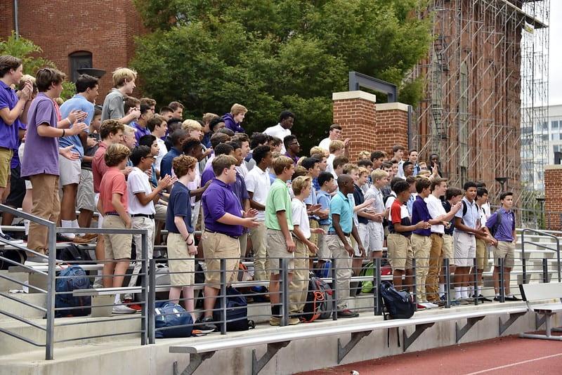 Class of 2021 students participate in the Freshman Olympiad in August 2017. (Photo from Gonzaga Flickr)