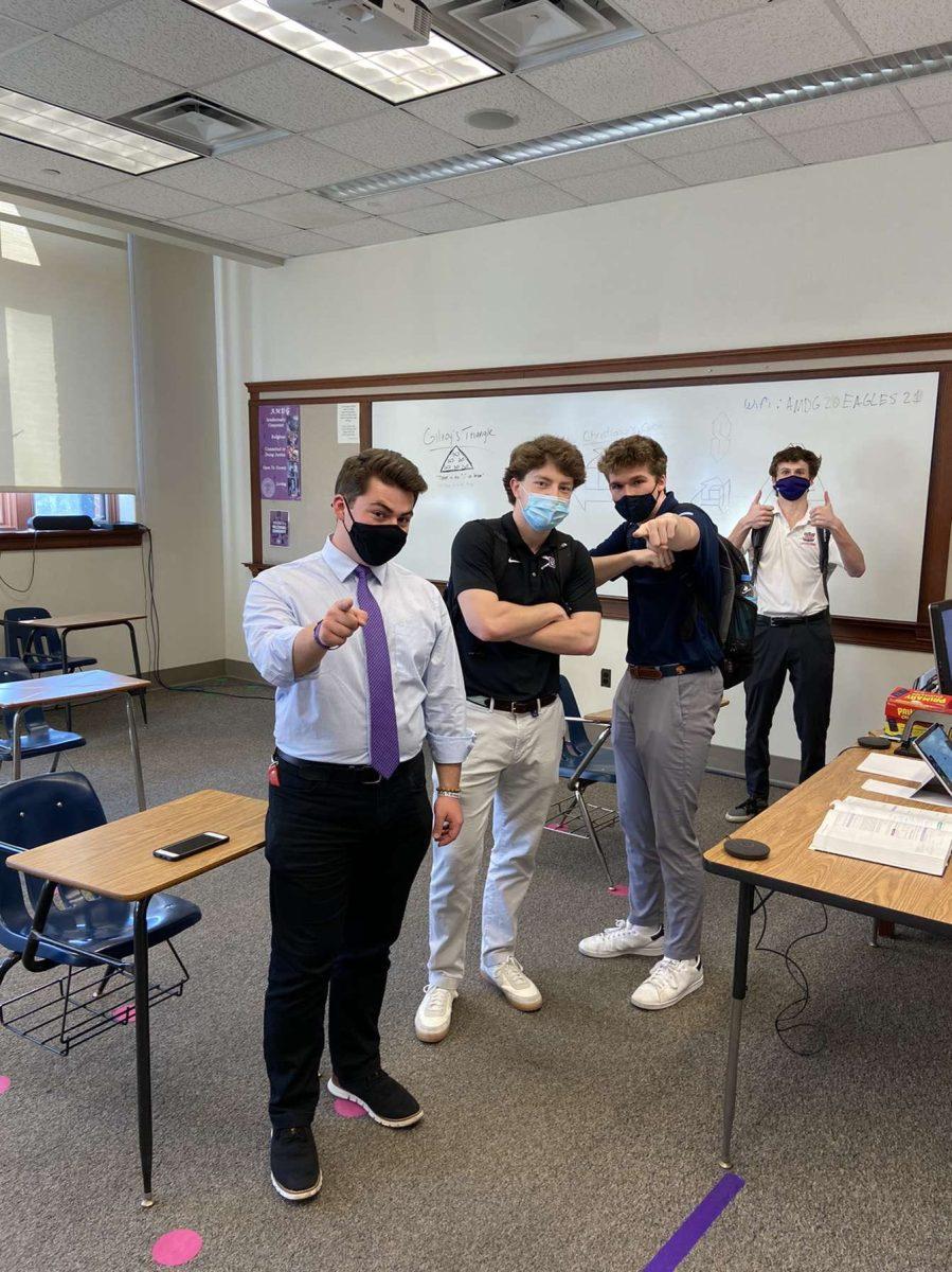 Senior SGA Representative Finn Cousins felt the need to create the inaugural "Eye Street Podcast". Here, he is with other members of the SGA. Cousins is looking for someone to continue the podcast he began. (Photo from Finn Cousins)