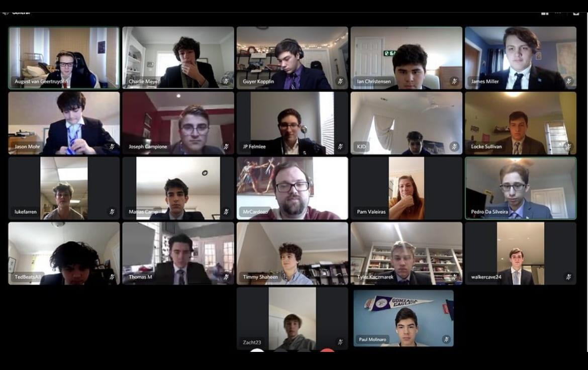 The Model UN meets every Wednesday on Zoom while frequently communicating on other platforms as well. (Photo by @gonzagamun Instagram)