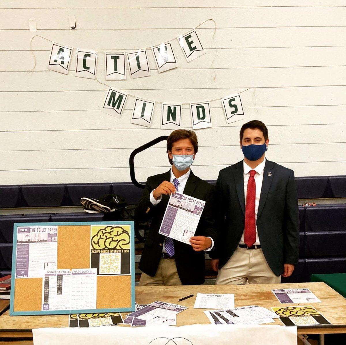 Members of the Active Minds club pose for a photo at the 2021 club fair. (Photo Submitted by Charlie Meyer) 