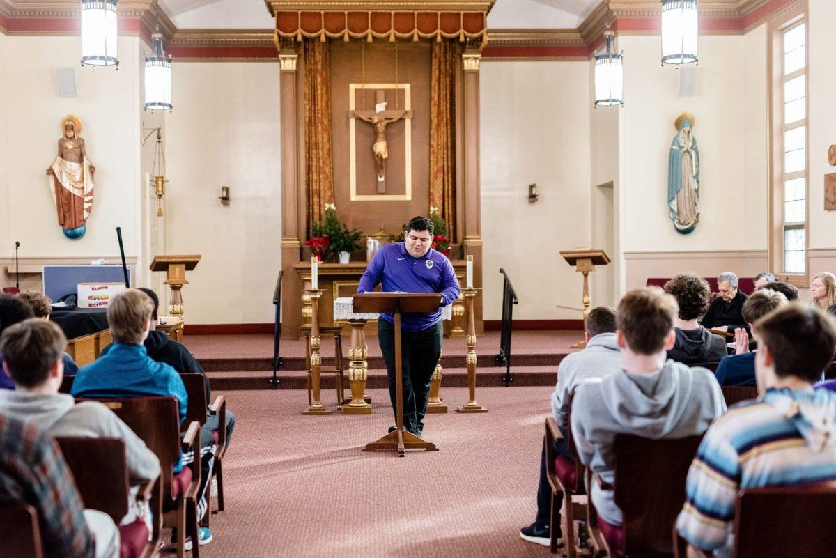 Mr. Jonathon Ruano stated his career at Gonzaga in campus ministry where he was involved in many Kairos retreats, as pictured here. He later switched over to working in student services, and still helps out with various retreats. Photo by Mrs. Teresa Jackson