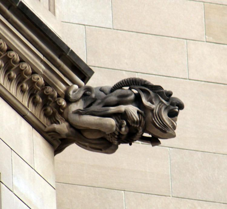 The Washington National Cathedral boats ornate gargoyles and is one of the most admired buildings in the Washington, D.C. area architecturally. Photo taken with CC permission from https://upload.wikimedia.org/wikipedia/commons/8/83/Gargoyle_07_-_west_facade_-_National_Cathedral_-_DC.JPG