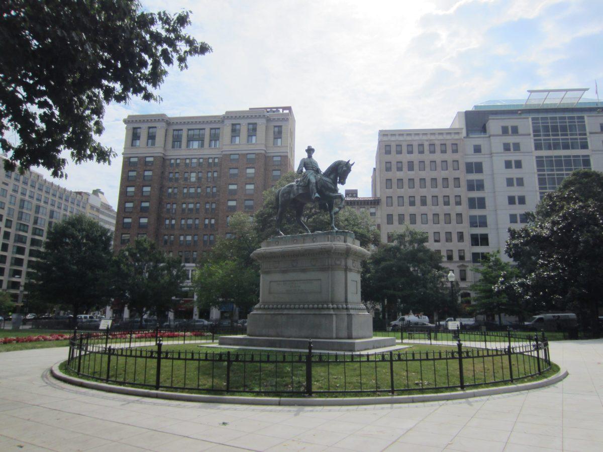 Statue of General James B. McPherson located at the heart of McPherson Square. Photo from Wikimedia.