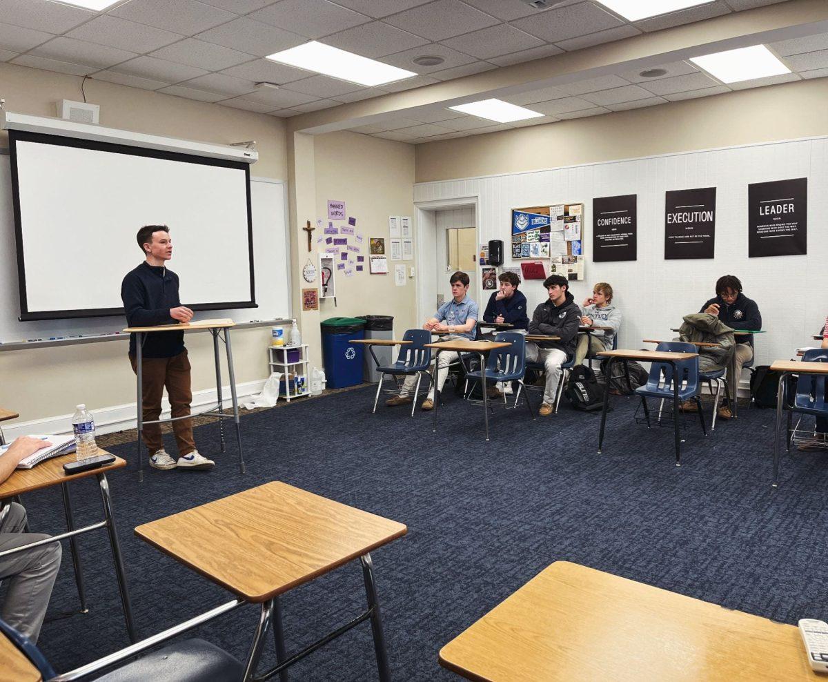 In early January 2024, Arthur Ferridge '21 came to speak to the Journalism Writing class about his experiences in journalism.