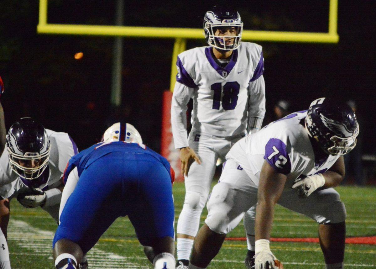 Quarterback Caleb Williams playing in the 2018 WCAC Championship for Gonzaga. 