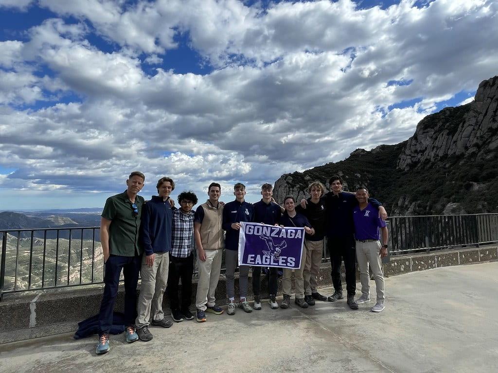 Mr. Brendan Hartnett '97 leads the El Camino trip with long-time friend and co-worker Mr. Ariel Laguilles '96. Photo taken by Gonzaga College High School. 