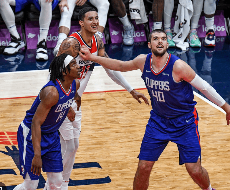 Kyle Kuzma fighting for a rebound against the Los Angeles Clippers. Photo from Flickr used with Creative Commons License.