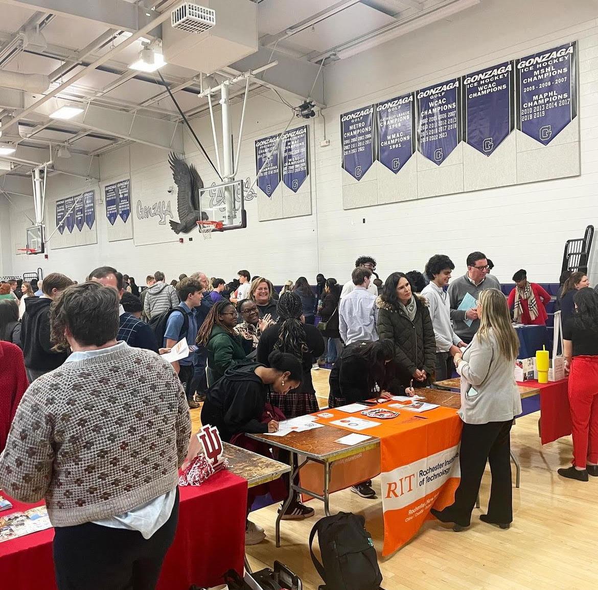 Every year, college counseling hosts its case study program where they invite 40 representatives from different colleges and universities from across the country. Photo from Gonzaga Instagram