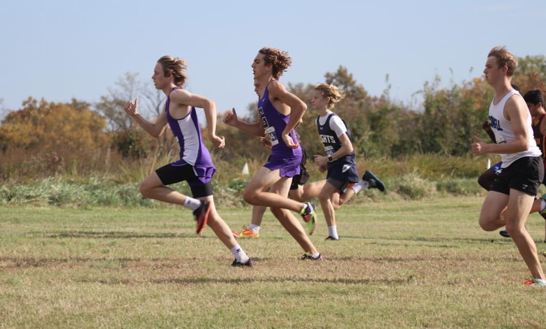 Cash Barentzen ‘24 running a XC race during the 2023 season. Photo from Cash Barentzen 