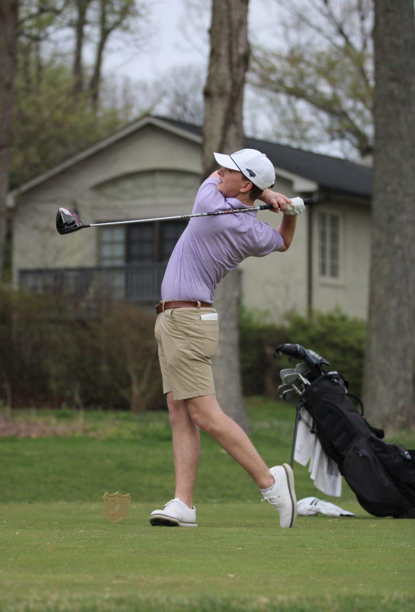 Andrew Kozeny '24 competing in match versus Good Counsel