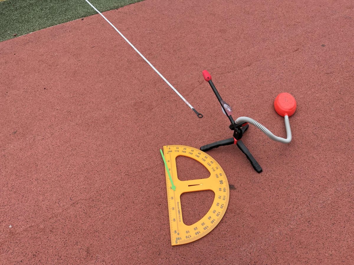 In Honors Physics at Gonzaga, students are studying the range of an object in projectile motion. Range is the horizontal distance the object travels. Students measured the range of a Nerf Stomp Rocket when launched at 30 degrees, 45 degrees and 60 degrees. They then calculated the range for each angle and compared this to their experimental data. 