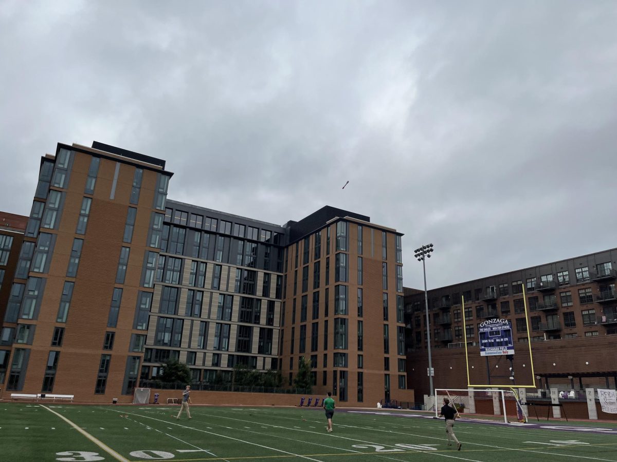 In Honors Physics at Gonzaga, students are studying the range of an object in projectile motion. Range is the horizontal distance the object travels. Students measured the range of a Nerf Stomp Rocket when launched at 30 degrees, 45 degrees and 60 degrees. They then calculated the range for each angle and compared this to their experimental data. 